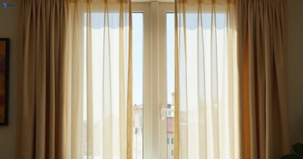 Dusty and dull curtains in logan-village before steam cleaning